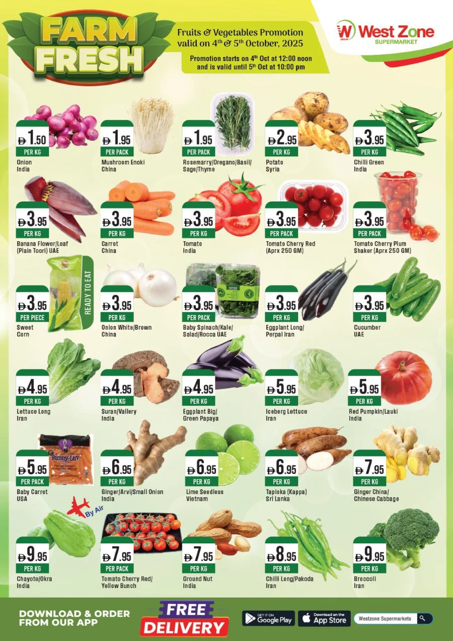 Farm Fresh Deals In West Zone Supermarket Dubai