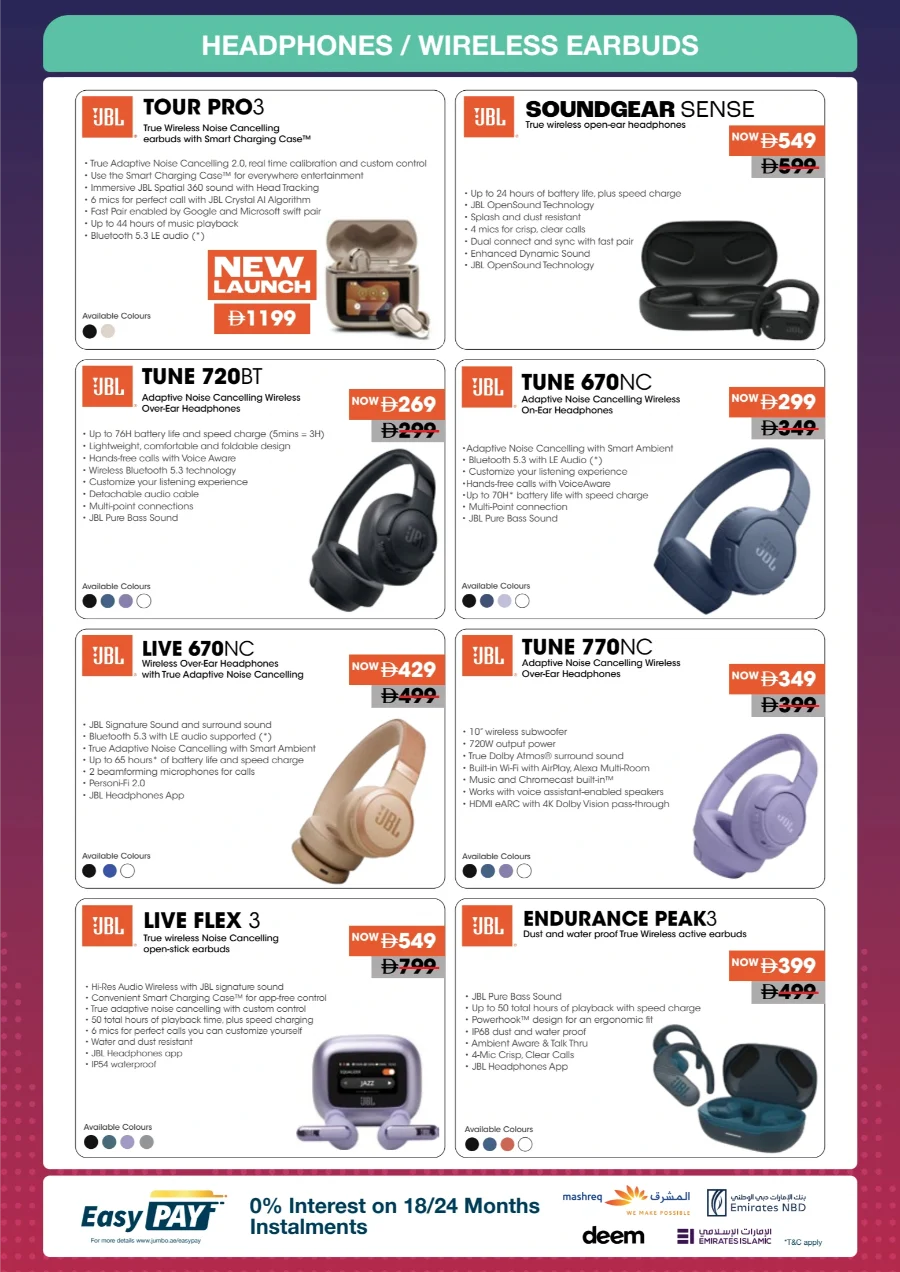 Music Fest Deals – Up to 50% Off Headphones & Speakers In Jumbo Electronics Umm al Quwain