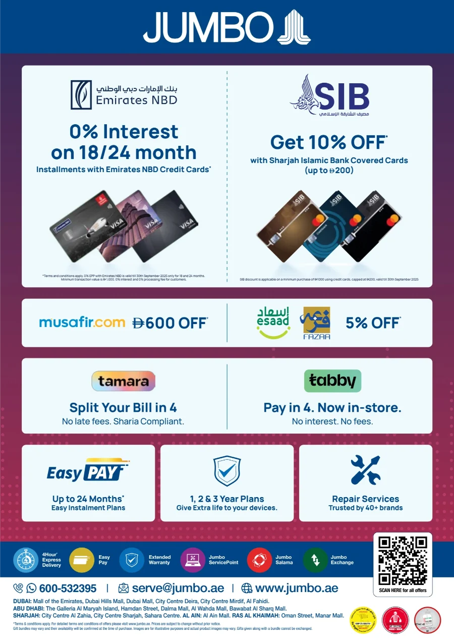 Music Fest Deals – Up to 50% Off Headphones & Speakers In Jumbo Electronics Umm al Quwain