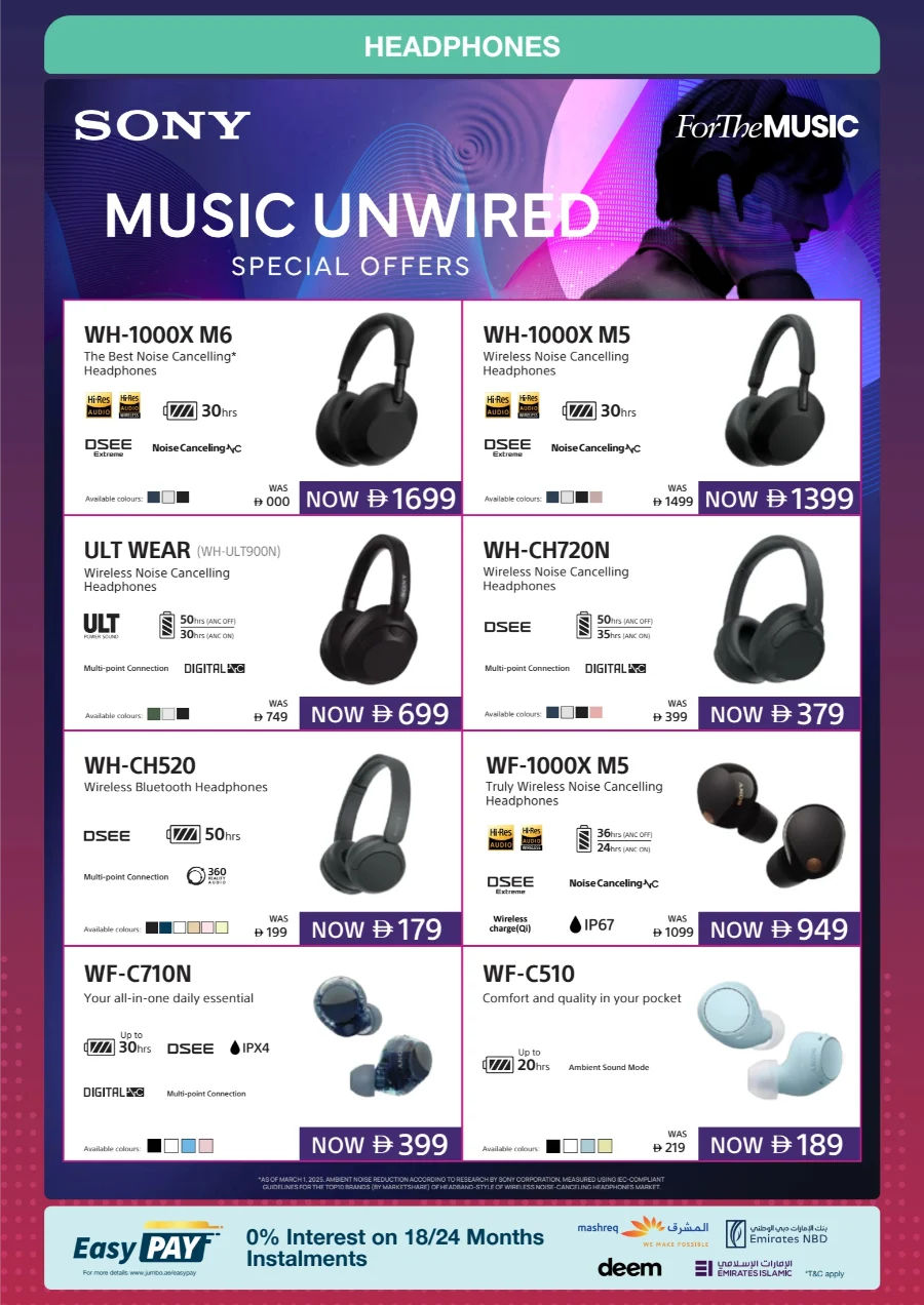 Music Fest Deals – Up to 50% Off Headphones & Speakers In Jumbo Electronics Umm al Quwain