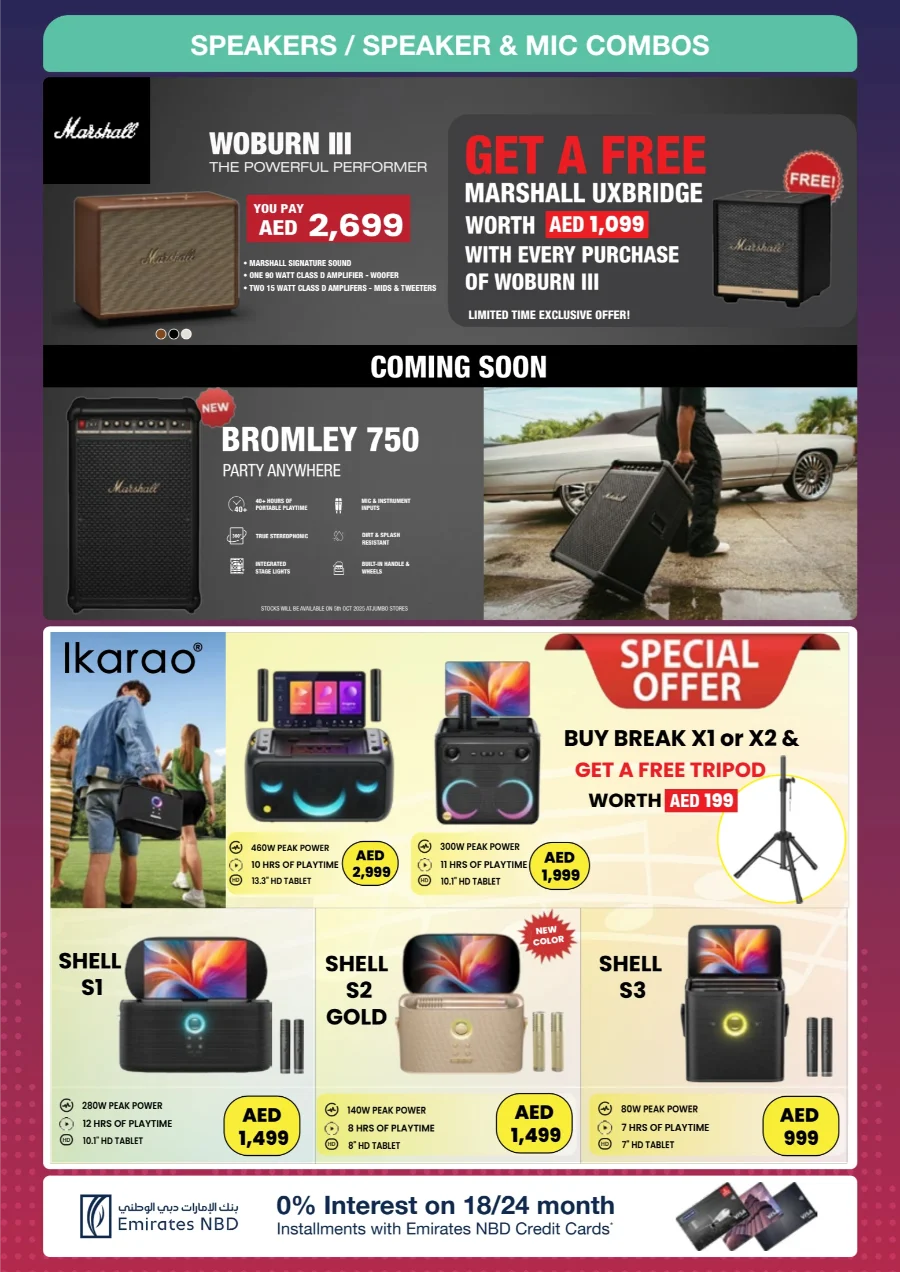 Music Fest Deals – Up to 50% Off Headphones & Speakers In Jumbo Electronics Umm al Quwain