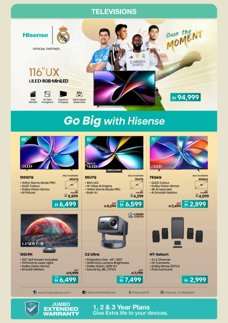 Home Fest – 25% to 50% Off Appliances & TVs In Jumbo Electronics Umm al Quwain