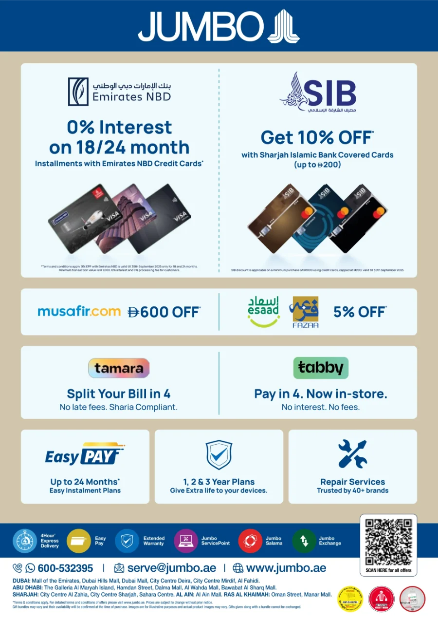 Home Fest – 25% to 50% Off Appliances & TVs In Jumbo Electronics Umm al Quwain