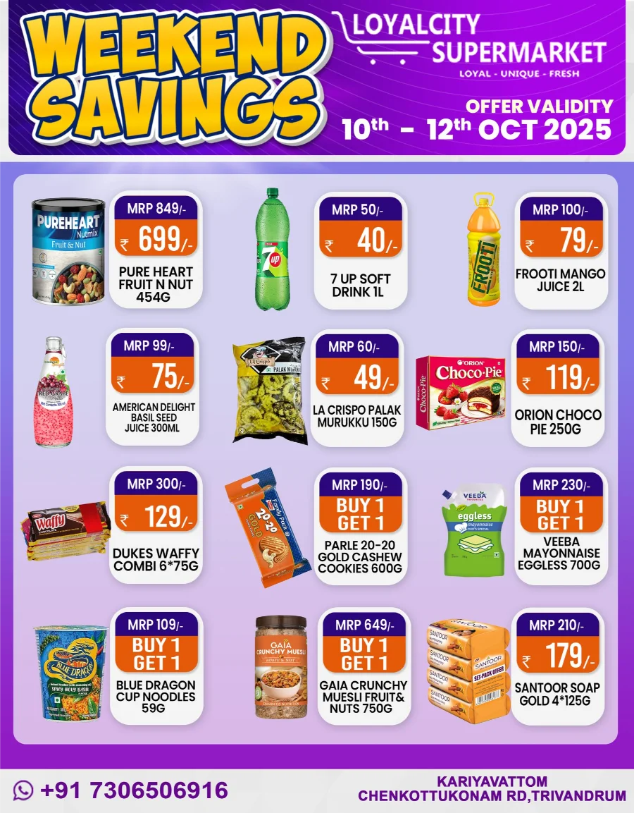 Weekend Savings In Loyalcity Supermarket Trivandrum