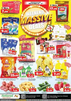Weekend Massive Deals In National Hypermarket Fujairah,Ras al Khaimah