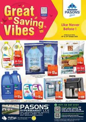 Great saving vibes In Pasons Dubai
