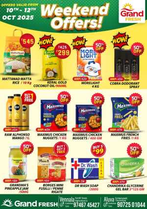 Weekend offer In Grand Hypermarket Ernakulam