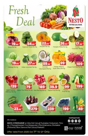 Fresh Deals In Nesto Hypermarket Calicut,Malappuram,Thrissur,Palakkad
