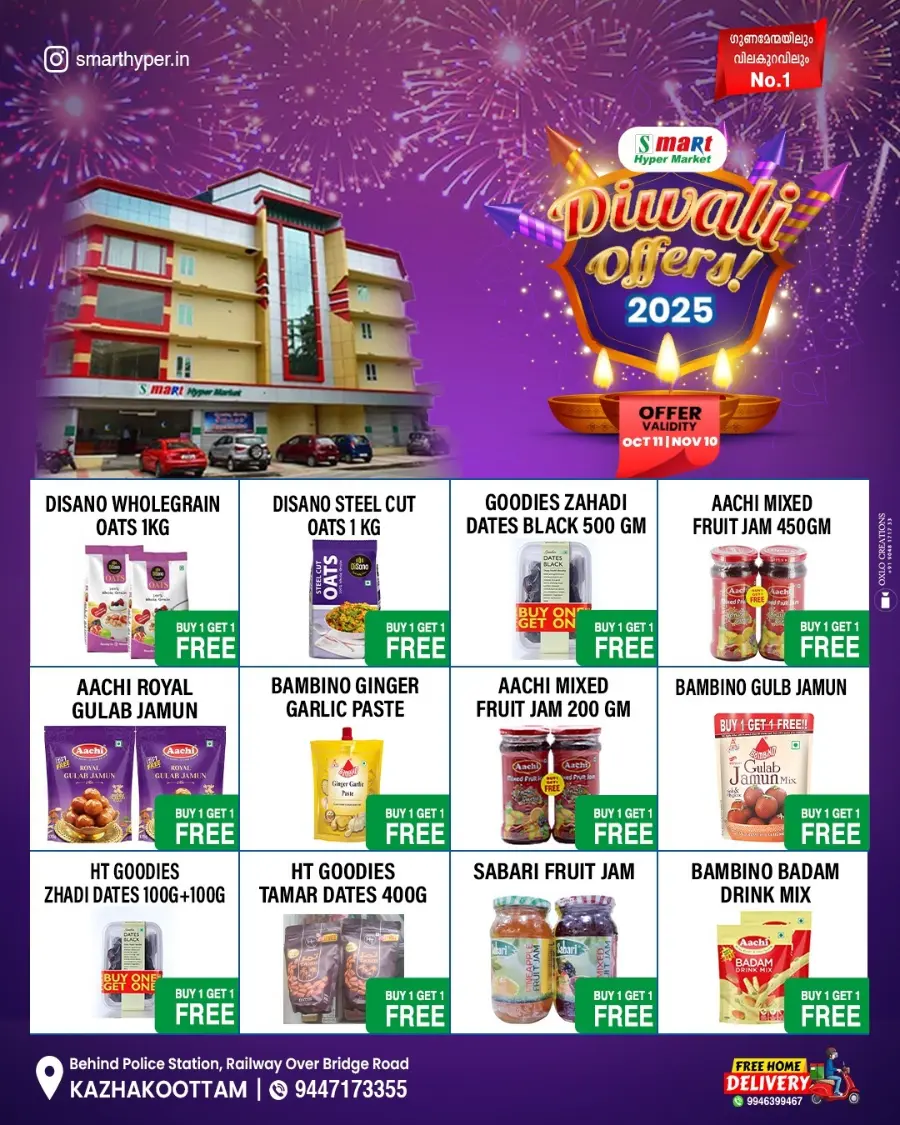 Diwali Offers 2025 – Shop & Save Big! In Smart Hypermarket Trivandrum