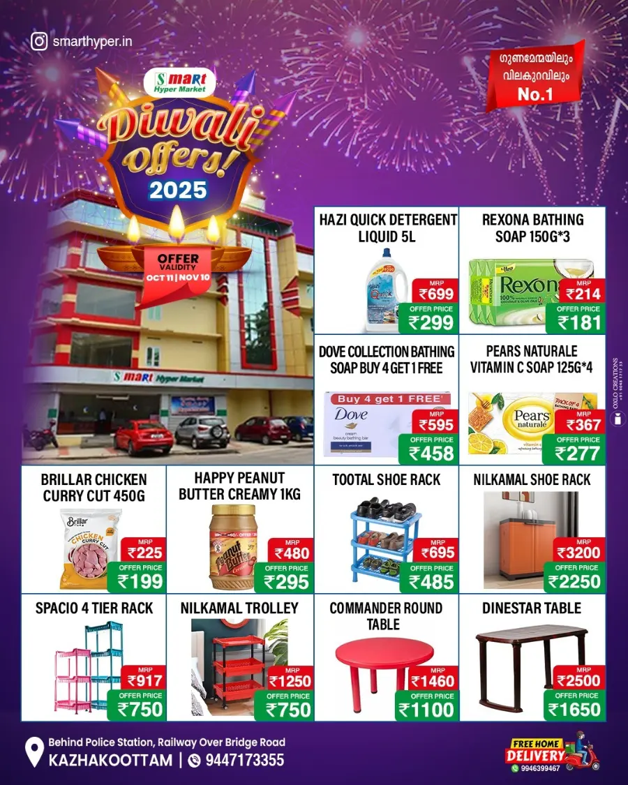 Diwali Offers 2025 – Shop & Save Big! In Smart Hypermarket Trivandrum