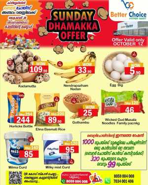 Sunday Savings In Better Choice Malappuram