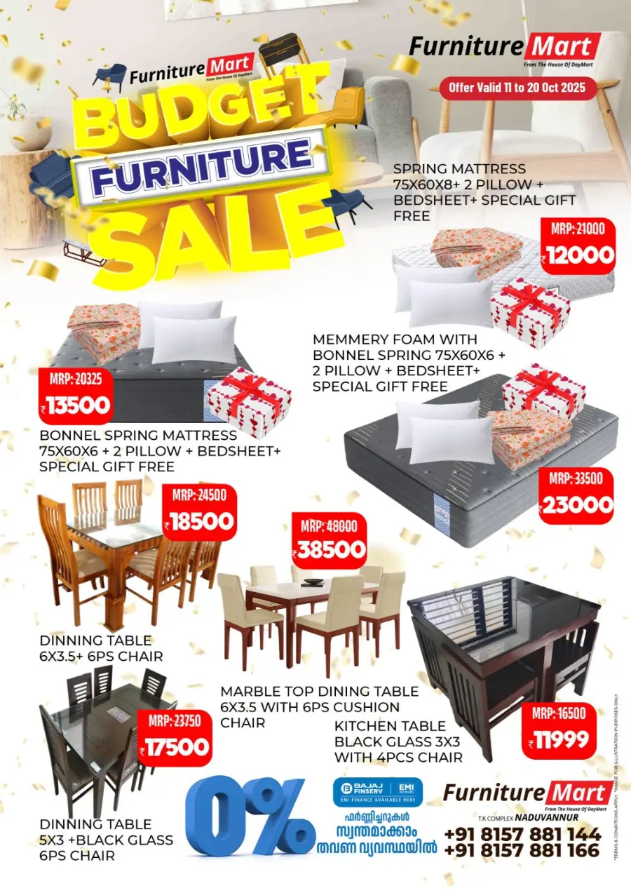Budget Furniture Sale In Daymart Hypermarket Calicut