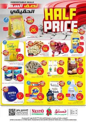 Half Price offers In Nesto Hypermarket Riyadh,Buraidah,Al-Kharj