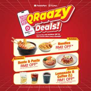 QRaazy Deals In FamilyMart Kuala Lumpur,Labuan,Putrajaya,Johor,Kedah,Kelantan,Malacca,Negeri Sembilan,Pahang,Penang,Perak,Perlis,Sabah,Sarawak,Selangor,Terengganu