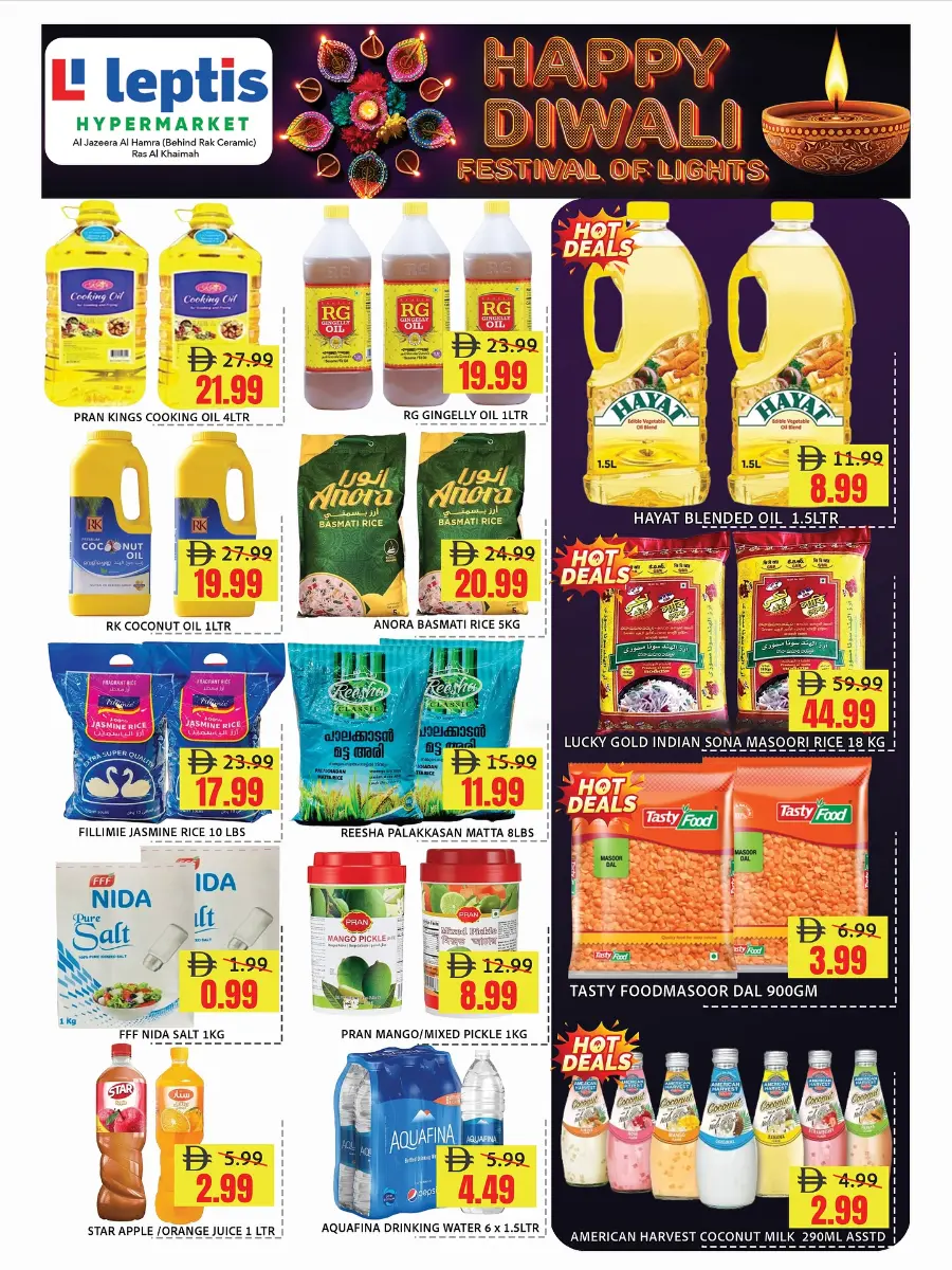 Happy diwali In Leptis Hypermarket Ras al Khaimah