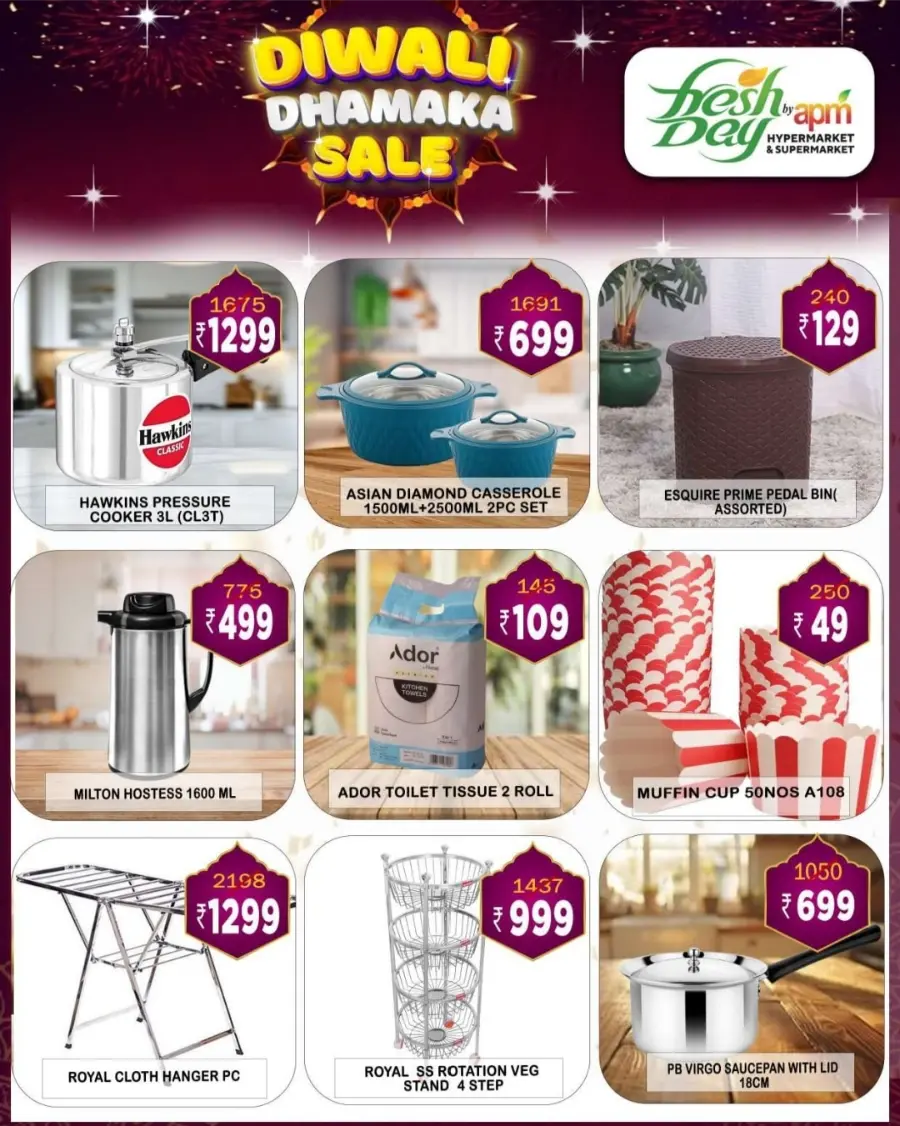 Diwali Dhamaka Sale – Shop & Save More In Freshday Hypermarket Malappuram