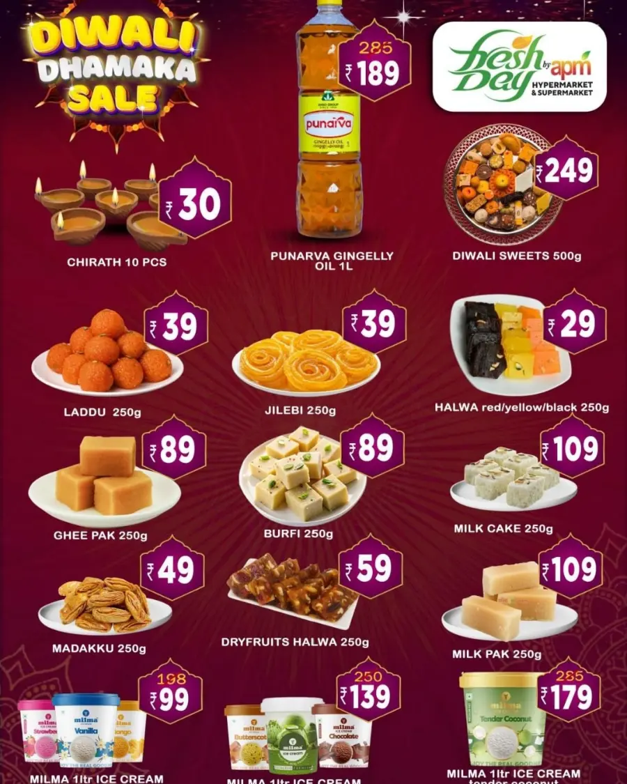 Diwali Dhamaka Sale – Shop & Save More In Freshday Hypermarket Malappuram