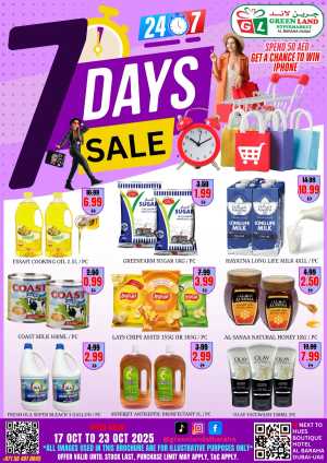 7 days sale In Green Land Hypermarket Dubai