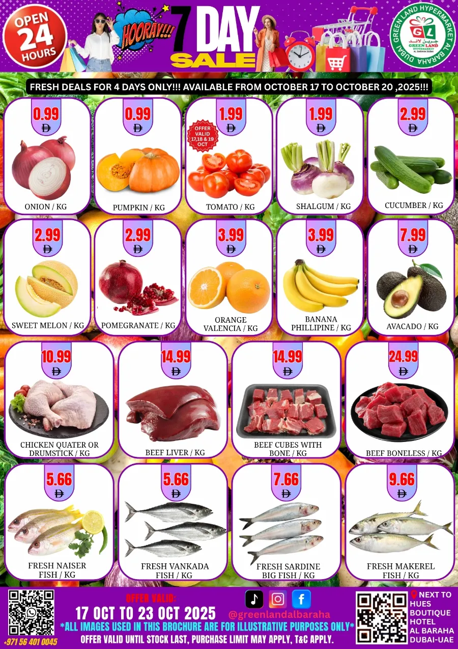 7 days sale In Green Land Hypermarket Dubai