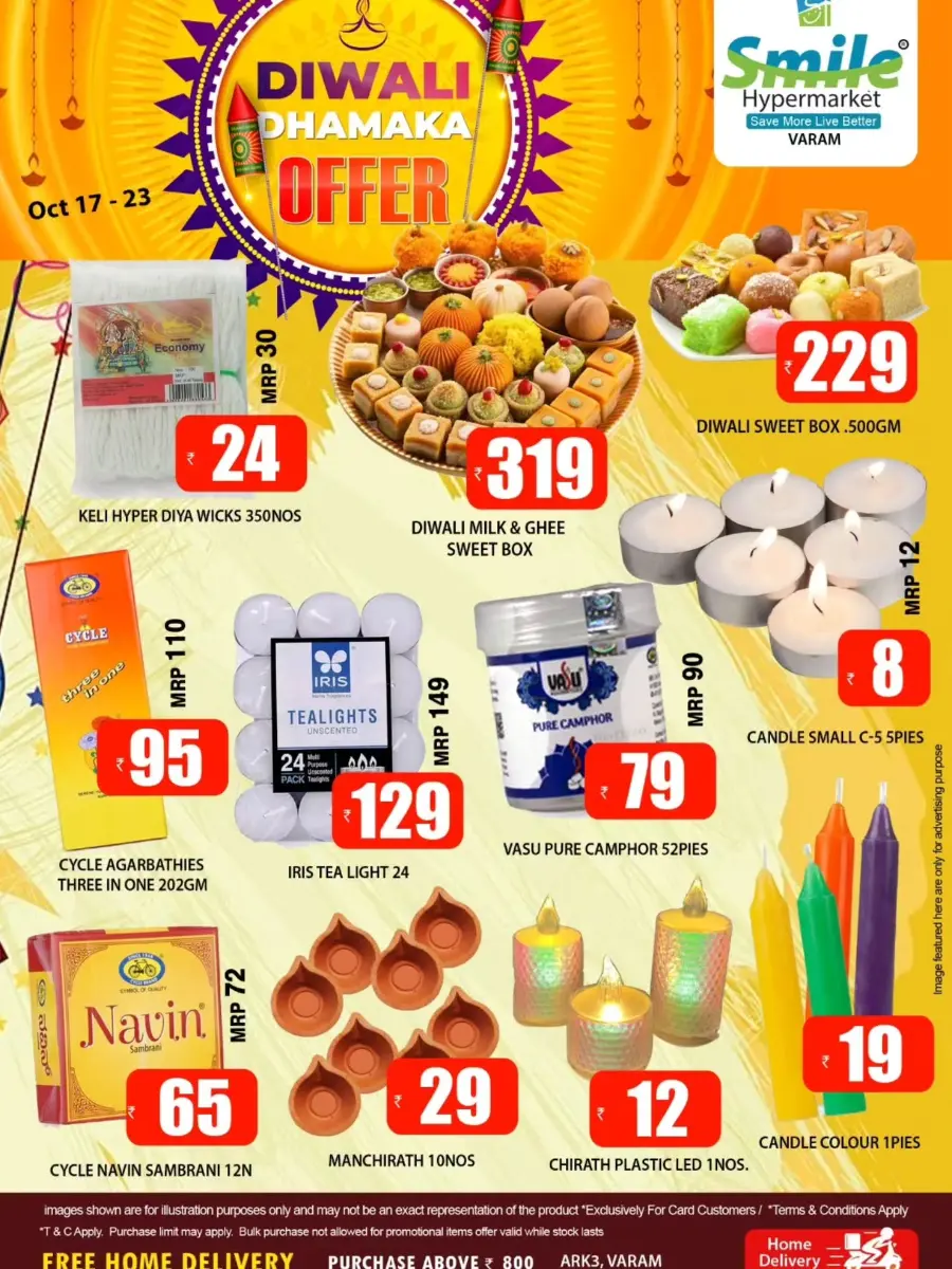 Diwali Dhamaka Offers In Smile Hypermarket Kannur