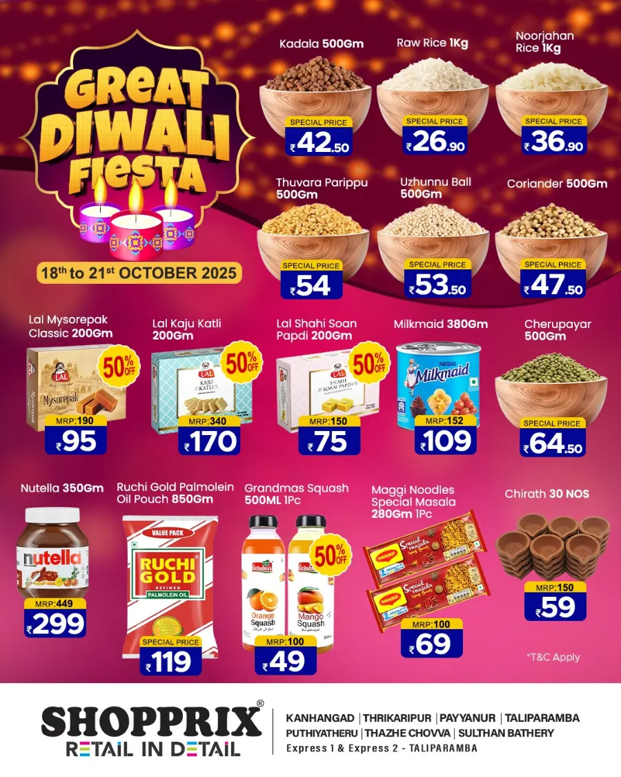 Great Diwali Fiesta In Shopprix Wayanad