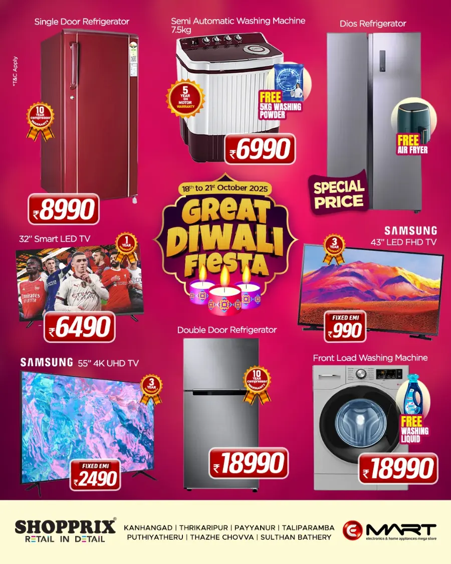 Great Diwali Fiesta In Shopprix Wayanad