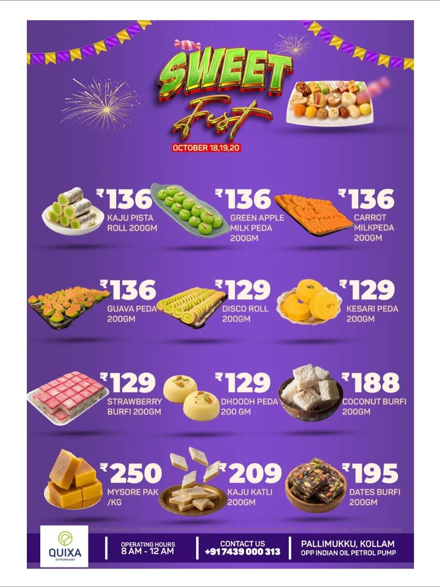 Deepavali Special Deals In QUIXA Hypermart Kollam