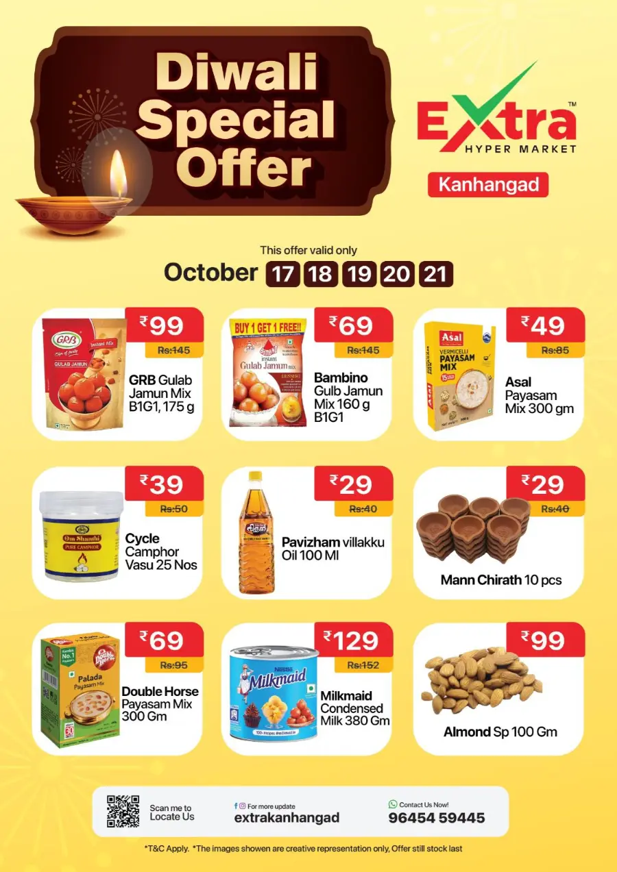 Diwali special offer In Extra hypermarket Kasaragod