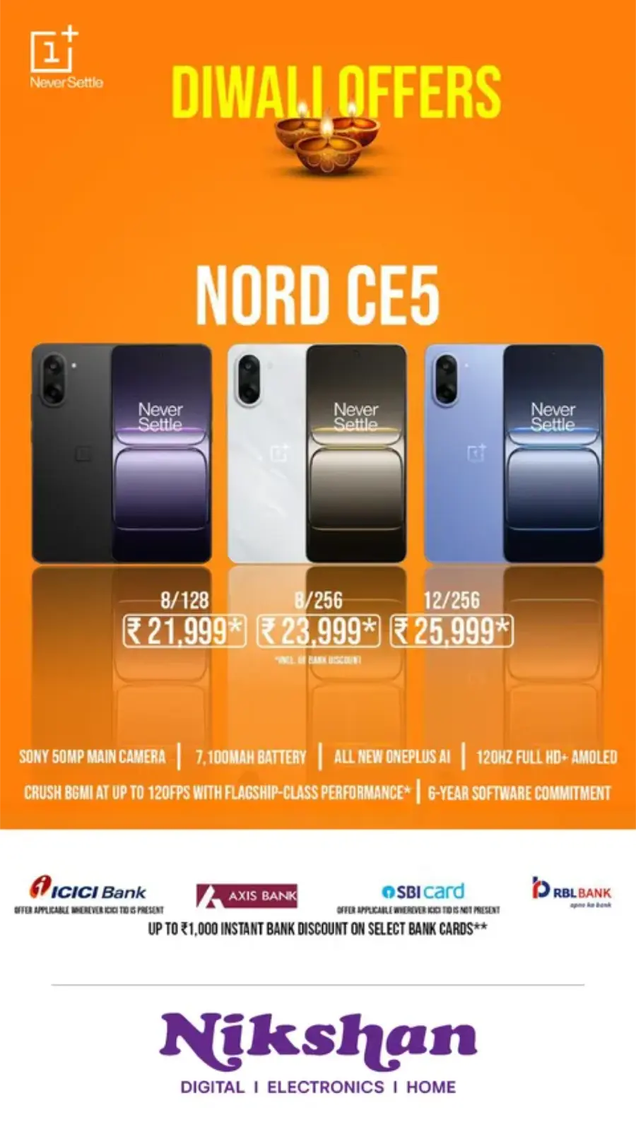 Diwali Special Offers In Nikshan Electronics Kannur