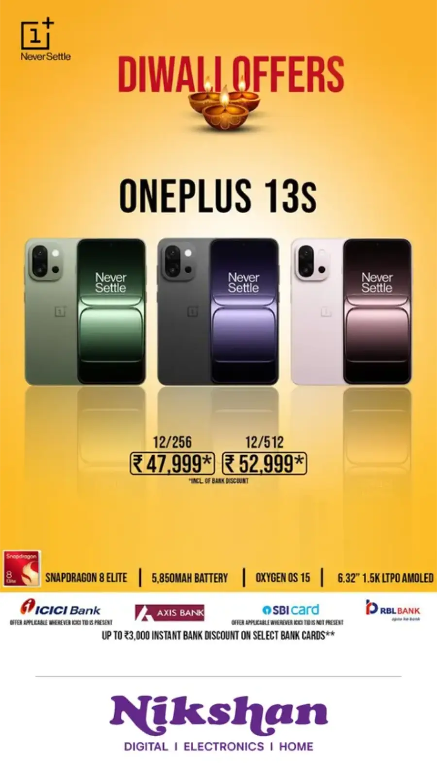 Diwali Special Offers In Nikshan Electronics Kannur