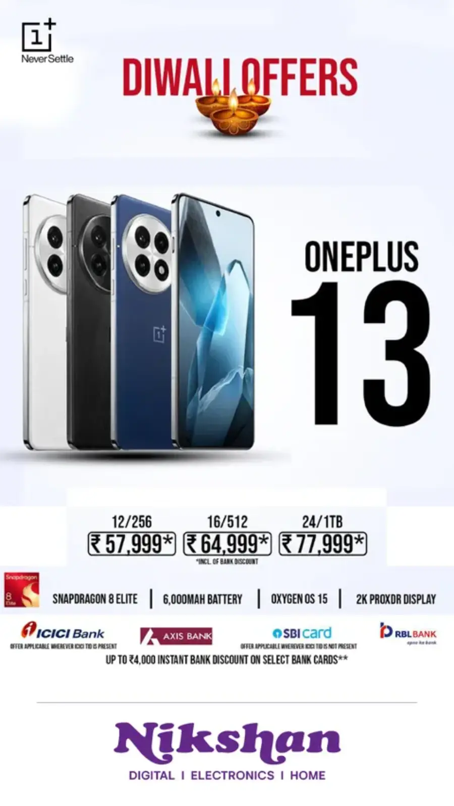 Diwali Special Offers In Nikshan Electronics Kannur