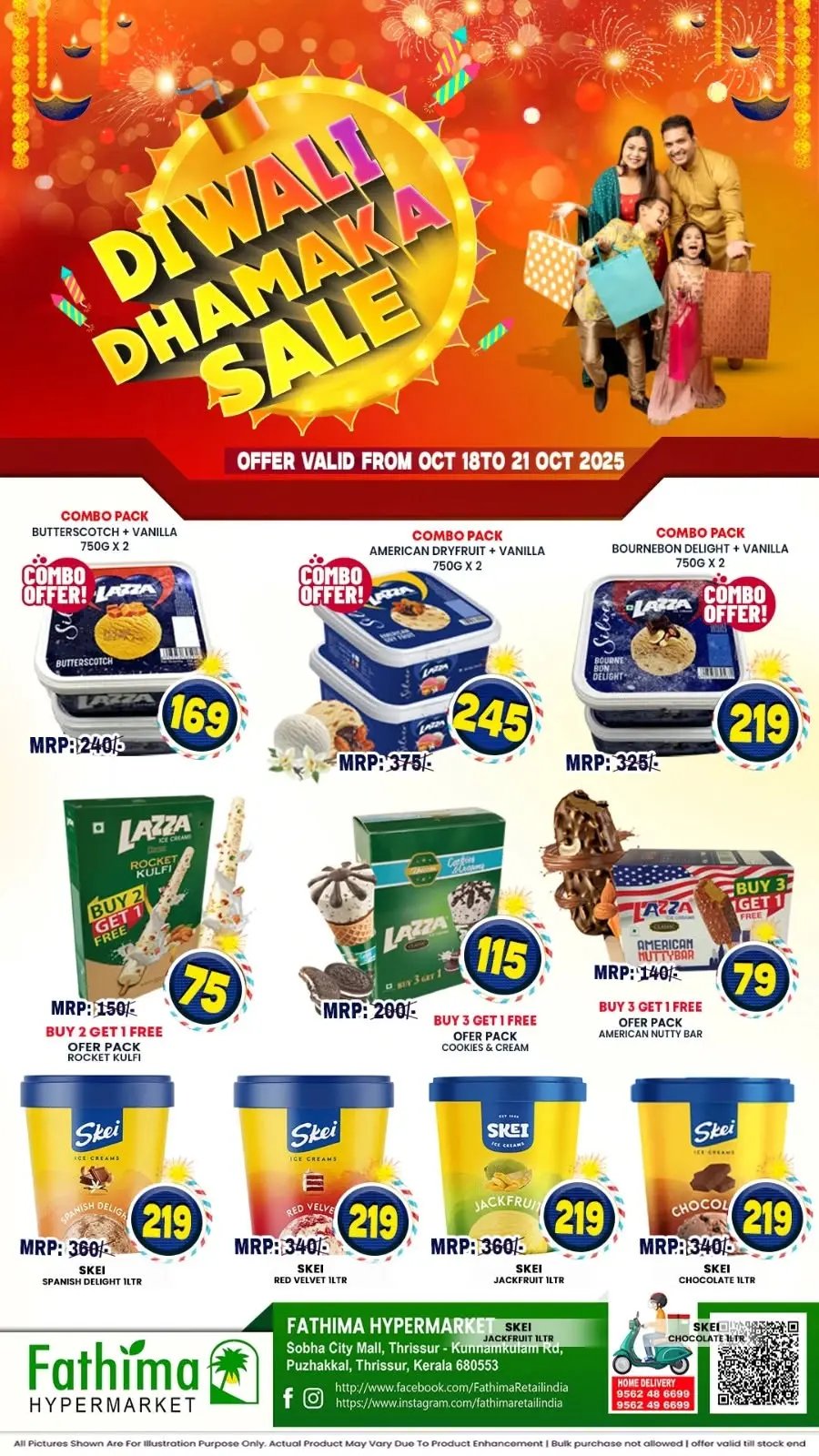 Diwali dhamaka sale In Fathima Hypermarket Thrissur