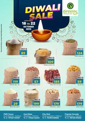 Diwali Sale In Greens Hypermarket Calicut