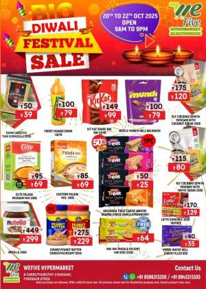 Big Diwali Festival Sale In We Five Hypermarket Thrissur