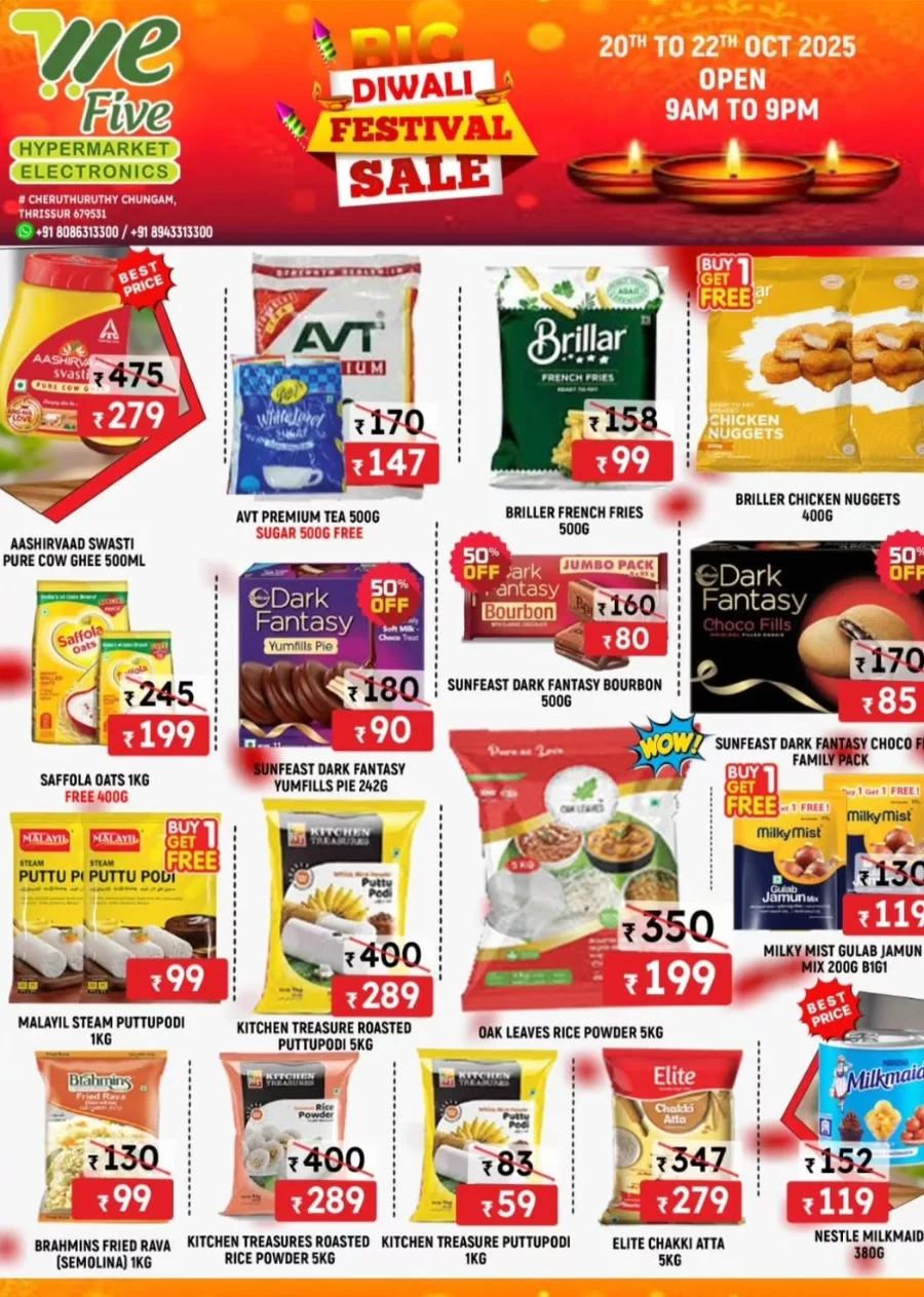 Big Diwali Festival Sale In We Five Hypermarket Thrissur