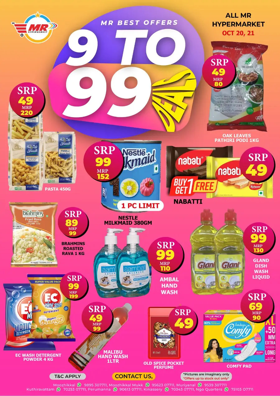 9 to 99 deals In MR Hypermarket Calicut