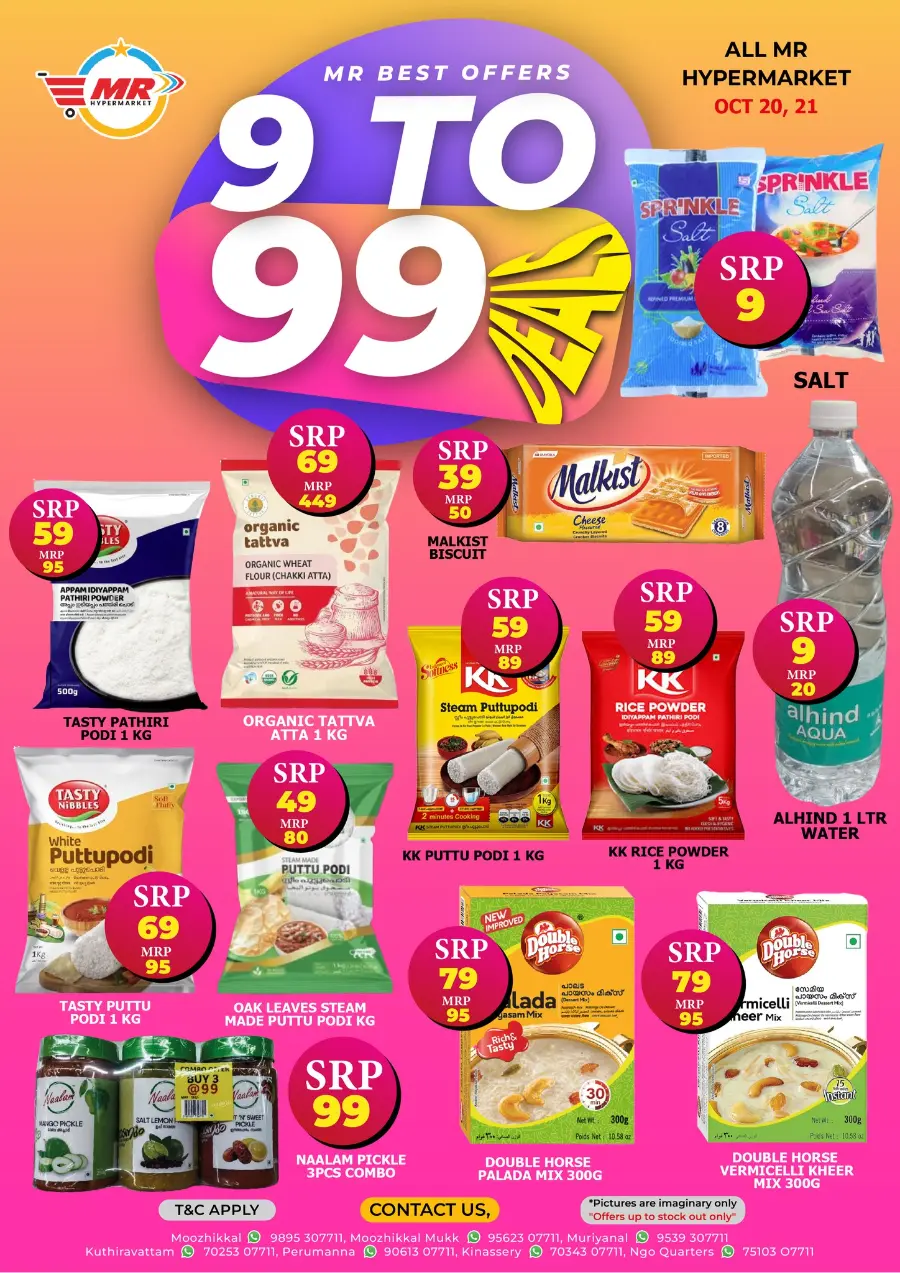 9 to 99 deals In MR Hypermarket Calicut