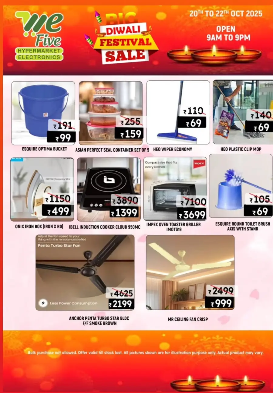 Diwali offers In We Five Hypermarket Thrissur