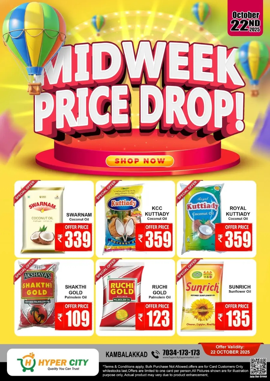 Midweek Price Drop In Hyper City Hypermarket Wayanad