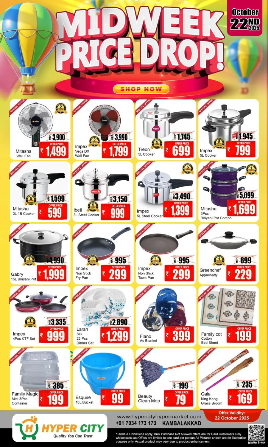 Midweek Price Drop In Hyper City Hypermarket Wayanad