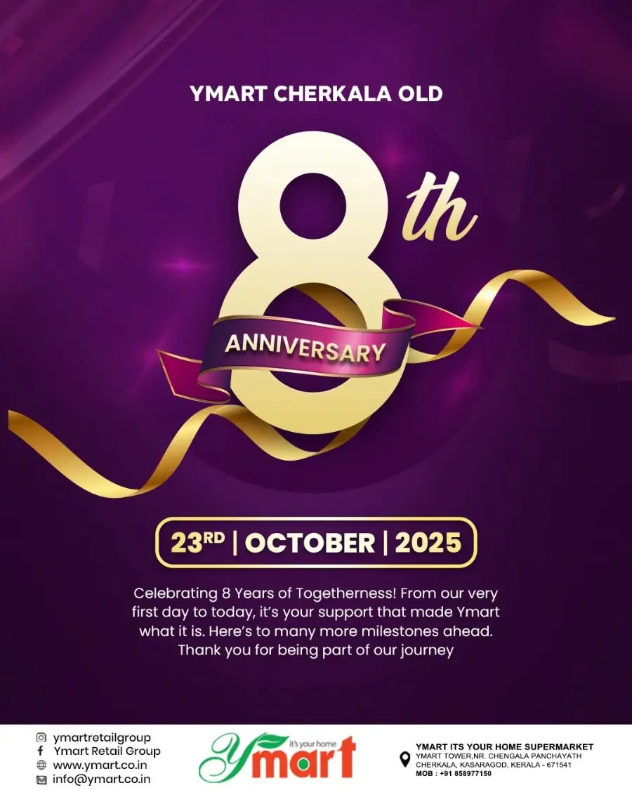 8th Anniversary Offer – Celebrate with Savings In Y Mart Hypermarket Kasaragod