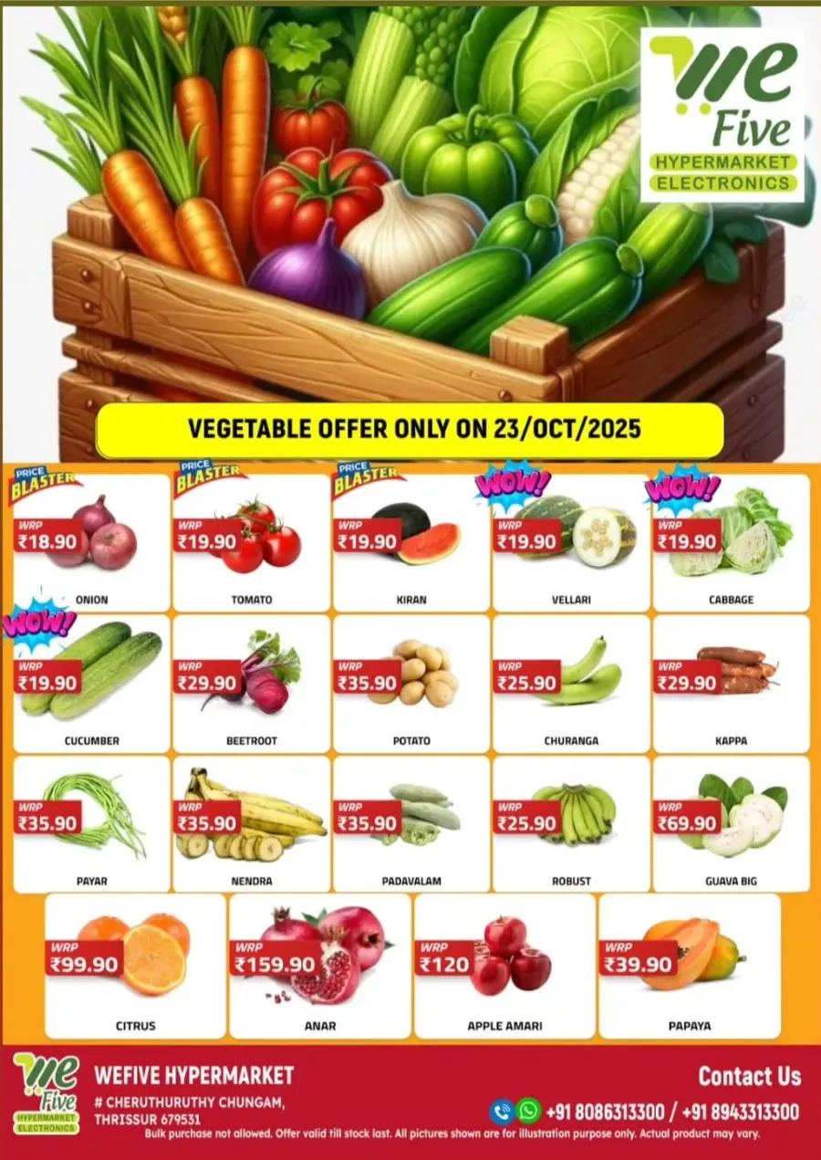 Fresh Offers In We Five Hypermarket Thrissur