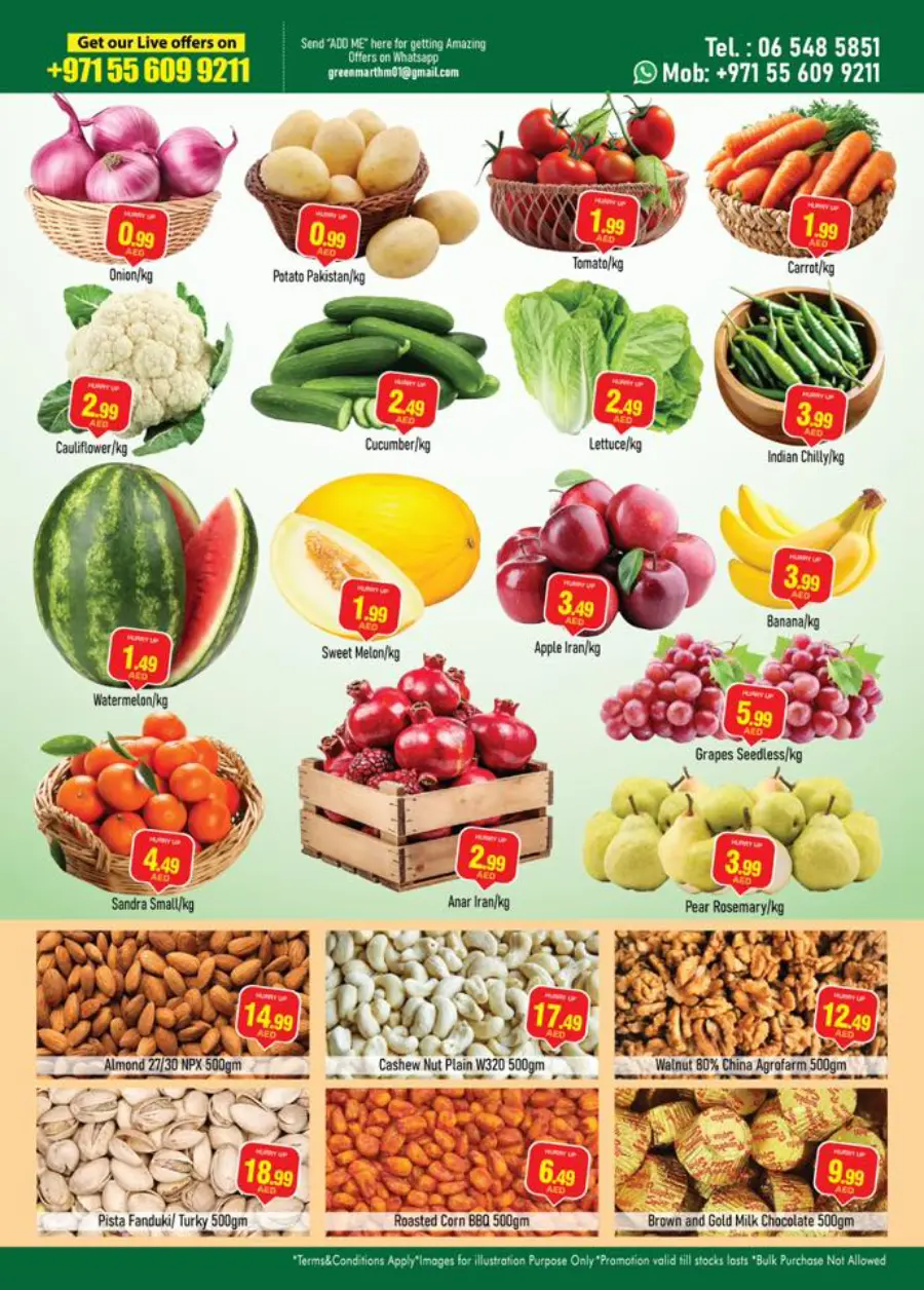 Flash sale In Green Mart Sharjah / Ajman