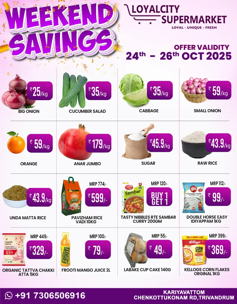 Weekend Savings In Loyalcity Supermarket Trivandrum