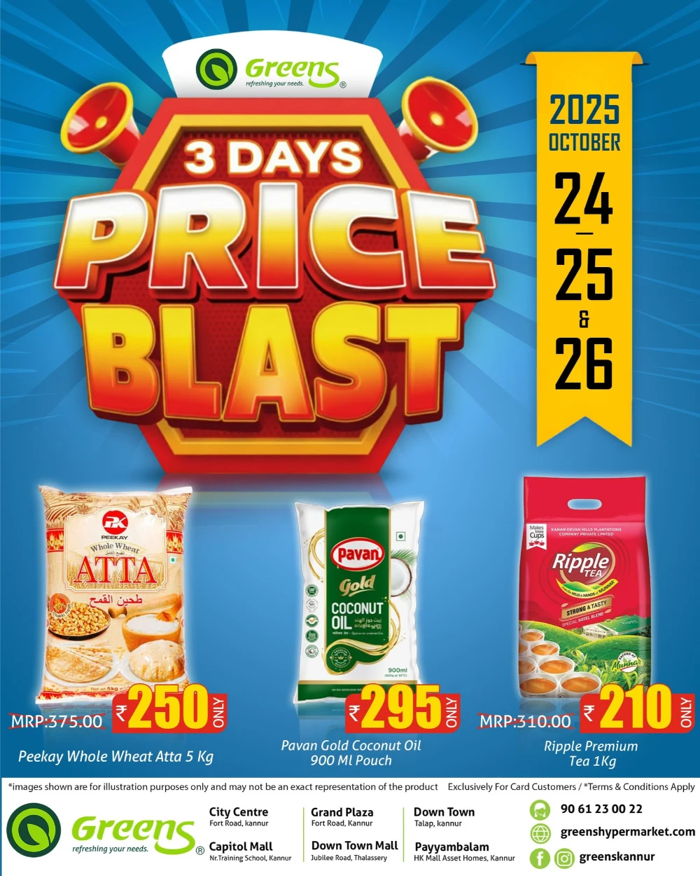 3 Days Price Blast In Greens Hypermarket Kannur