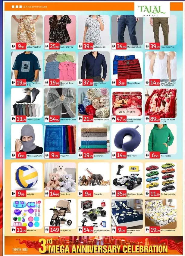 3 mega anniversary celebration In Talal Market Dubai