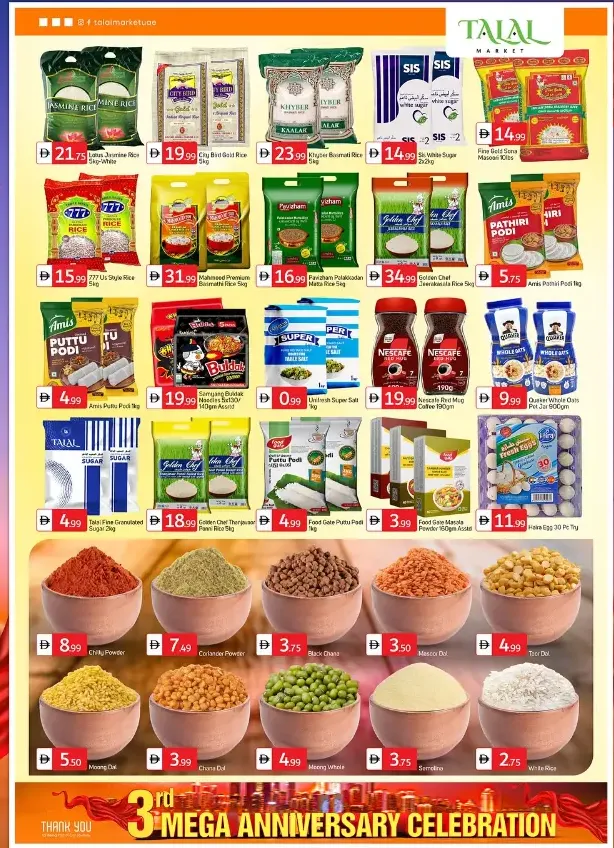 3 mega anniversary celebration In Talal Market Dubai