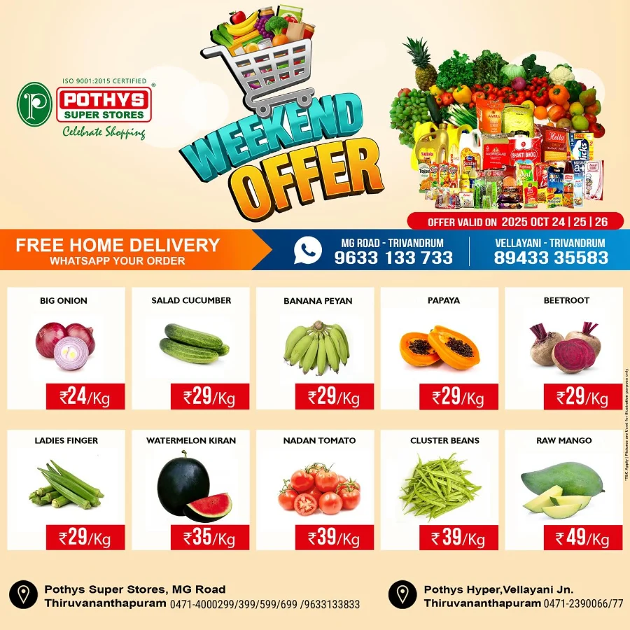 Weekend Offer In Pothys Superstores Trivandrum