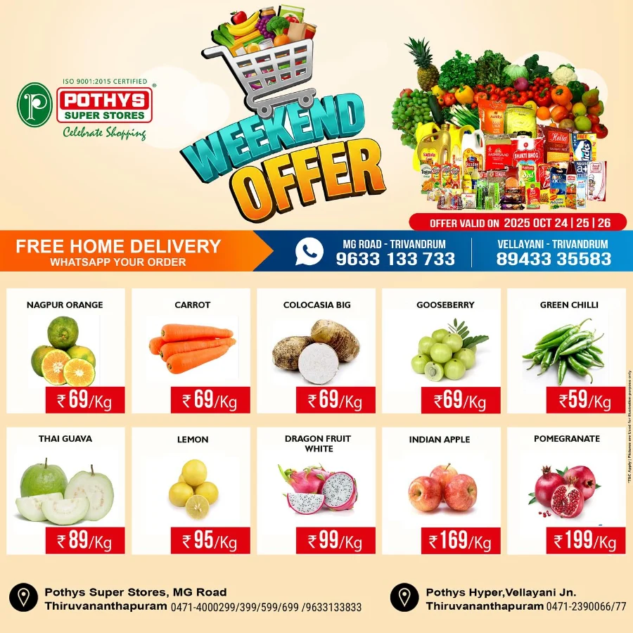 Weekend Offer In Pothys Superstores Trivandrum