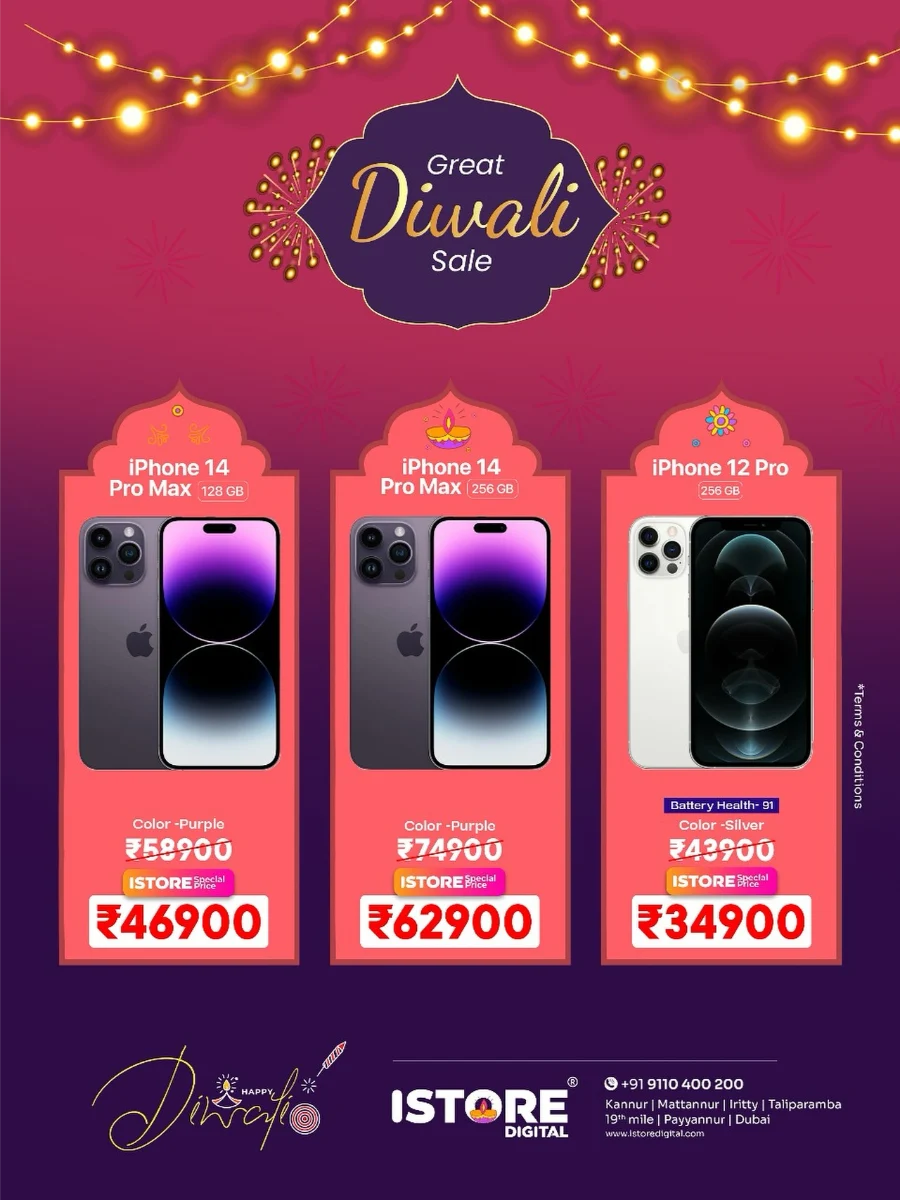 Great Diwali Deals In iStore Digital Kannur